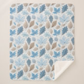 winterliche Blätter in zartem Frost überzogen Sherpadecke (Vorderseite)