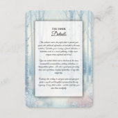 Winterliche Blaue Birkenwald-Hochzeit Begleitkarte (Vorderseite)