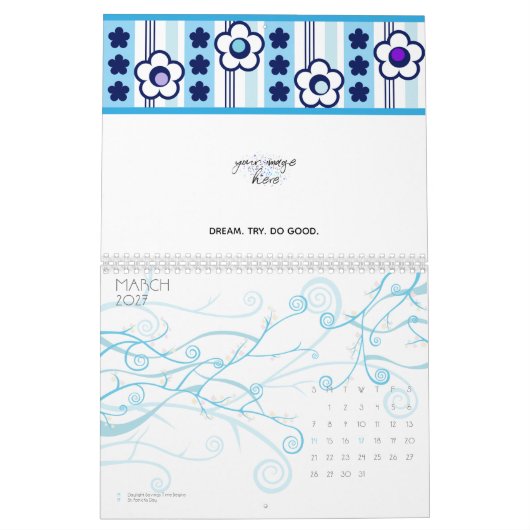 Winterliche Blume Kalender (Mär 2027)
