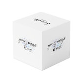 Winterliche Blume Würfel (Rückseite Schrägansicht)