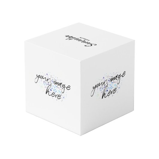 Winterliche Blume Würfel (Rückseite Schrägansicht)