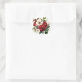 Winterliche Blumenstrauß-Aufkleber Runder Aufkleber (Tasche)
