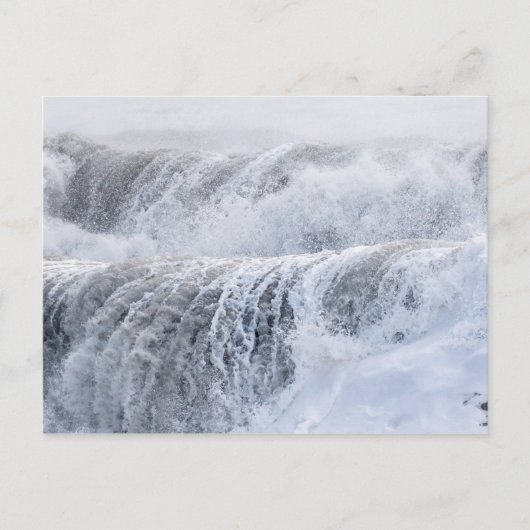 Winterliche Brecher Postkarte (Vorderseite)