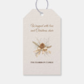 Winterliche Feiertagsszene Geschenkanhänger (Rückseite)