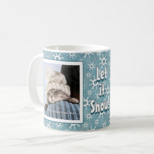 Winterliche geometrische Schneeflocken personalisi Kaffeetasse