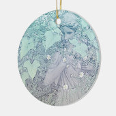 Winterliche Göttin Keramik Ornament (Links)