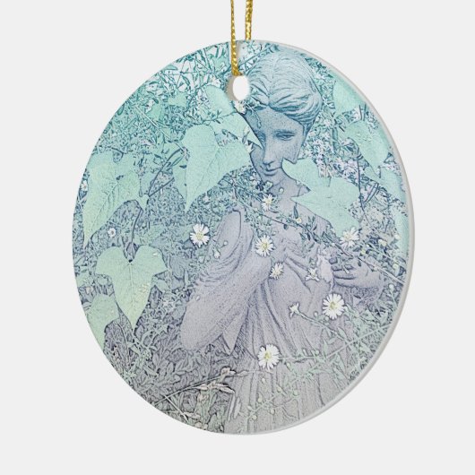 Winterliche Göttin Keramik Ornament (Links)