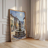 Winterliche Landschaft auf Leinwand Poster