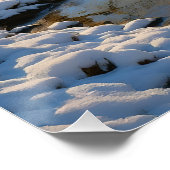 Winterliche Landschaft mit klarem Bergsee Poster (Ecke)