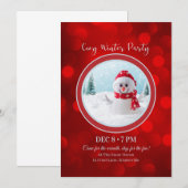 Winterliche Party-Einladung – Cozy Festive Design Einladung (Vorne/Hinten)