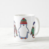 Winterliche Penguins-Tasse Kaffeetasse (VorderseiteRechts)