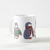 Winterliche Penguins-Tasse Kaffeetasse (Vorderseite Links)
