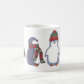 Winterliche Penguins-Tasse Kaffeetasse (Mittel)