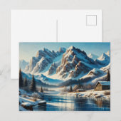 Winterliche Ruhe: Alpinreflektionen Postkarte (Vorne/Hinten)