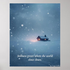 Winterliche Ruhe Kunstprint – „Sanftes Licht in de Poster