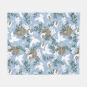 winterliche Ruhe kuschelige Decke in hellblau mit (Vorderseite (Horizontal))