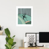 Winterliche Ruhe – Minimalistisches saisonales Pos Poster (Heimbüro)
