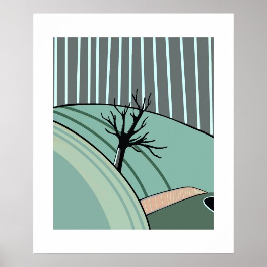 Winterliche Ruhe – Minimalistisches saisonales Pos Poster (Vorne)