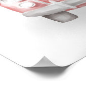 Winterliche Ruhe: Schneebergwelt mit Auto Poster (Ecke)