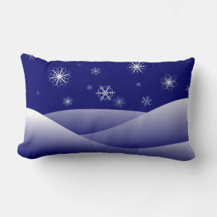 WINTERLICHE SCHNEE-SZENE LENDENKISSEN