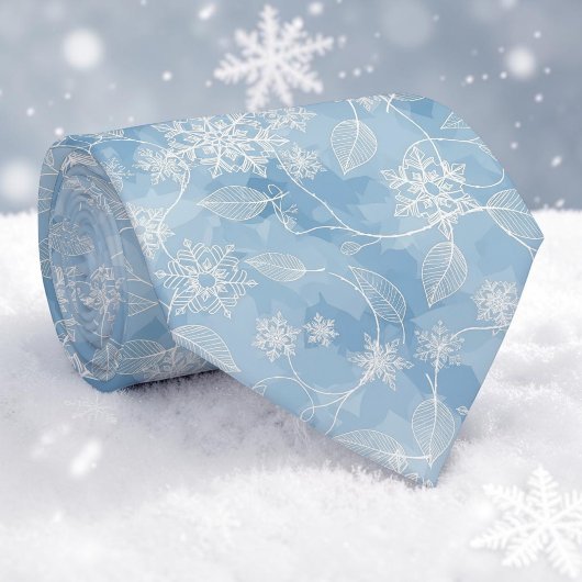 Winterliche Schneeflocken Krawatte