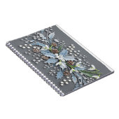 Winterliche Schneeglöckchen-Blumenanordnung mit Fr Notizblock (Rechte Seite)