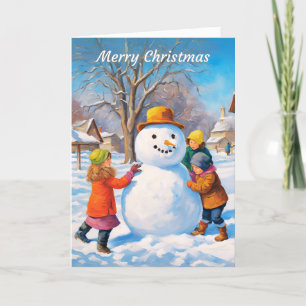 Winterliche Schneeszene Frohe Weihnachten Festlich