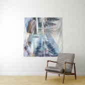 Winterliche Seeszene Wandteppich (Beispiel (Horizontal))