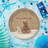Winterliche Segnungen Pappteller (Party)