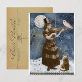 Winterliche Serenade-Weihnachtskarte Postkarte (Vorne/Hinten)