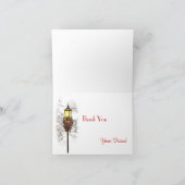 Winterliche Stadt danken Ihnen zu kardieren Dankeskarte (Innenseite)