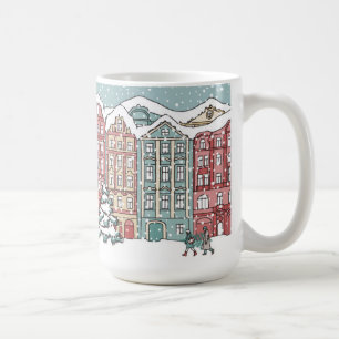 Winterliche Stadtszene Kaffeetasse