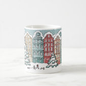 Winterliche Stadtszene Kaffeetasse (Mittel)