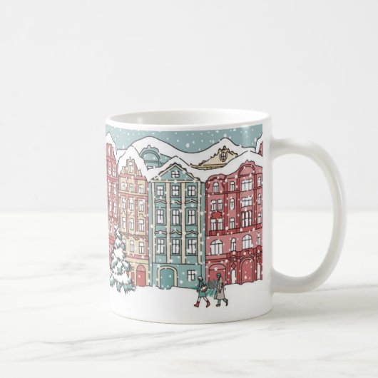 Winterliche Stadtszene Kaffeetasse (Rechts)