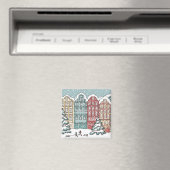 Winterliche Stadtszene Magnet (In Situ (Geschirrspüler))