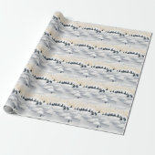 Winterliche Szene Bäume Berge Schnee Geschenkpapier (Ungerollt)