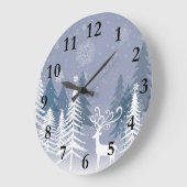 Winterliche Szene (Groß) Wanduhr (Winkel)