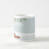 Winterliche Szene mit roter Vogeltasse Kaffeetasse (Mittel)