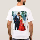 Winterliche Umarmung T-Shirt (Rückseite)