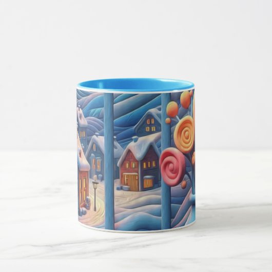 Winterliche Umarmung Tasse (Zentrum)