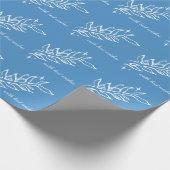 Winterliche Vintage-Botanik. Geschenkpapier (Ecke)
