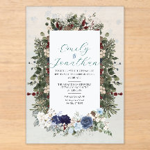 Winterliche Wald-Blumen-Botanische Hochzeit