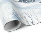 Winterliche Waldserenität – Schnee bedeckte Waldla Geschenkpapier (Rolleneckpunkt)