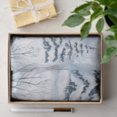 Winterliche Waldserenität – Schnee bedeckter Wald Seidenpapier (Geschenk)