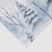 Winterliche Waldserenität – Schnee bedeckter Wald Seidenpapier (Detail)