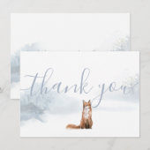 Winterliche Waldszene Fuchs Danke (Vorne/Hinten)