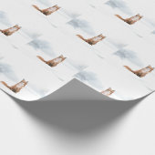Winterliche Waldszene Fuchs Geschenkpapier (Ecke)
