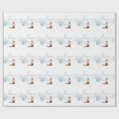 Winterliche Waldszene Fuchs Geschenkpapier (Flach)