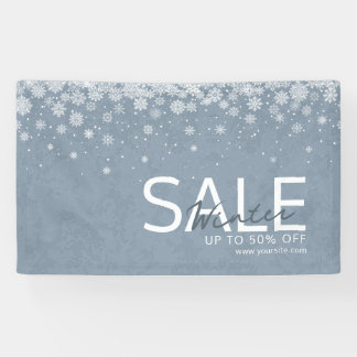 Winterliche Wasserfarbe Blau Neue Winterkollektion Banner