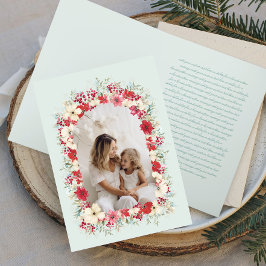 winterliche Weihnachtsfeier poinsettia arch Foto Feiertagskarte